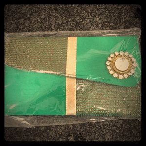 Green evening clutch